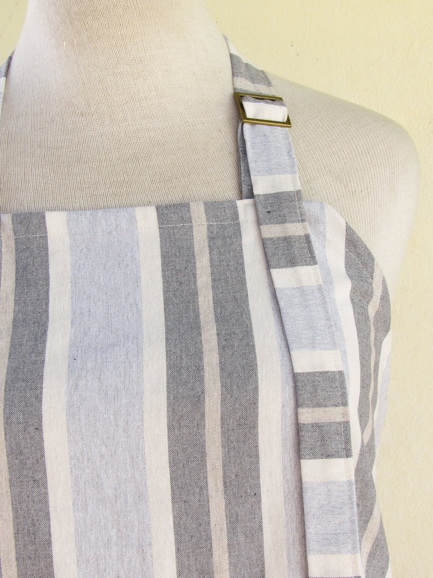 Blue stripe apron