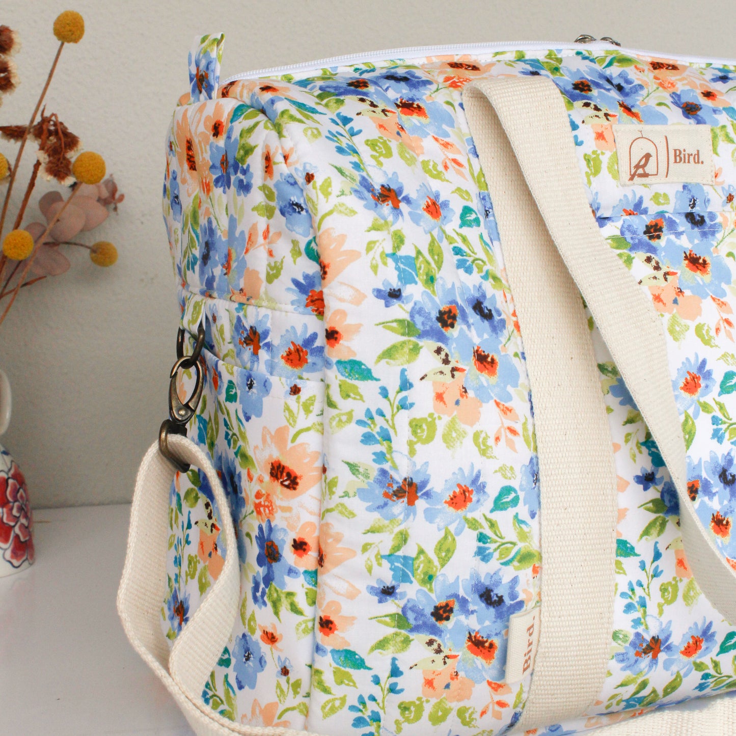 Honeybell quilted duffel bag